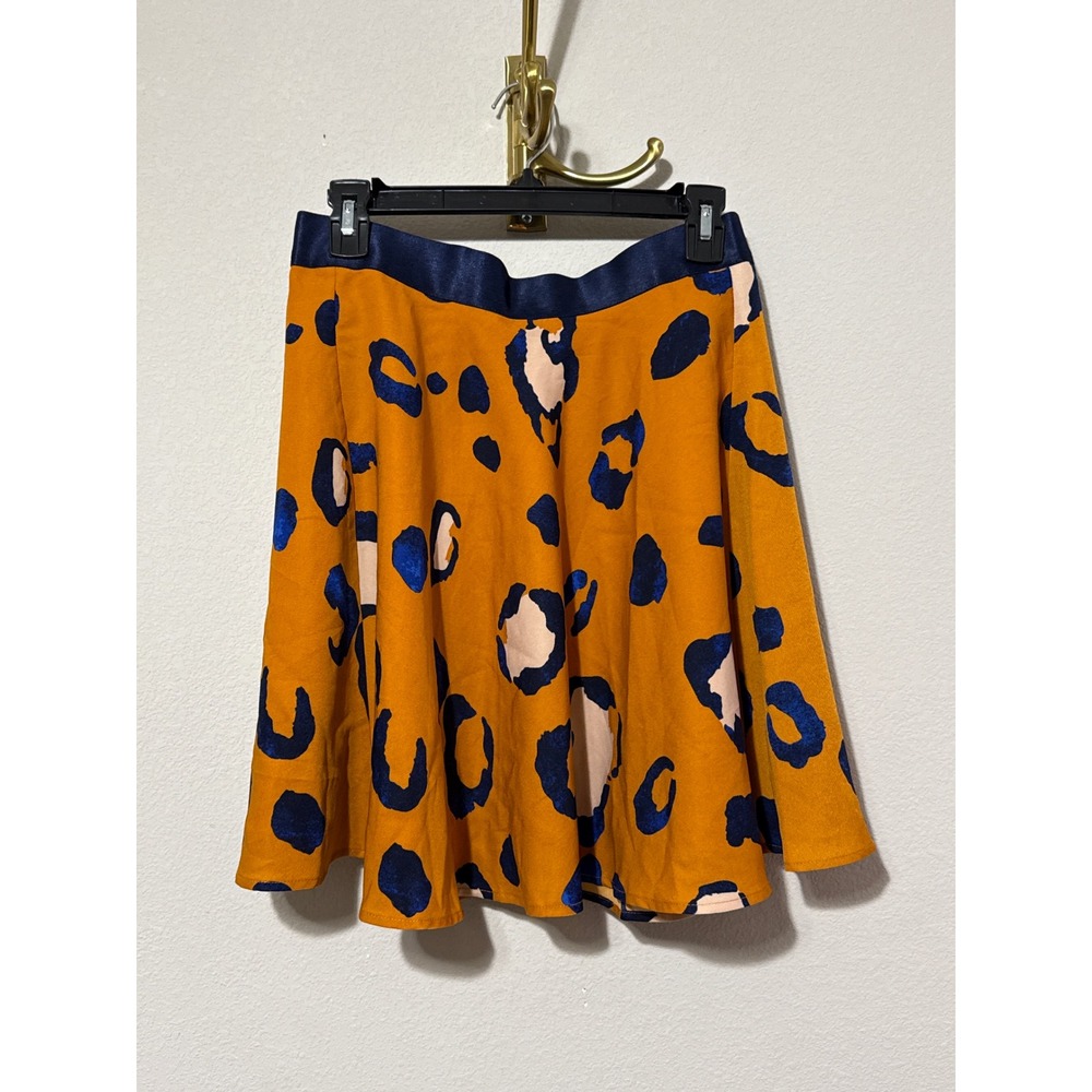 NWT 3.1 Phillip Lim Skirt Women 10 Mustard Navy Leopard Print 20th Anniversary